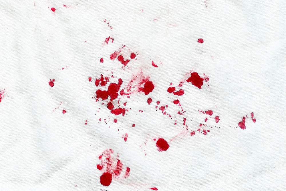 blood stained sheet