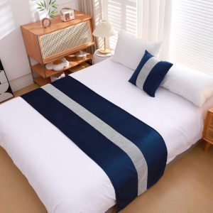 Diamond Stripe Velvet Bed Runners