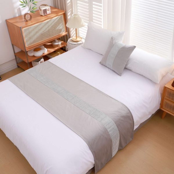 Diamond Stripe Velvet Bed Runners