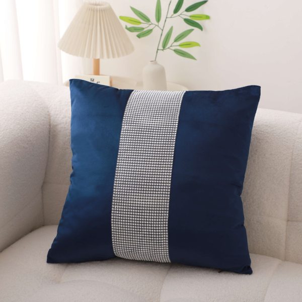 Diamond Stripe Quilted Velvet Cushion Covers