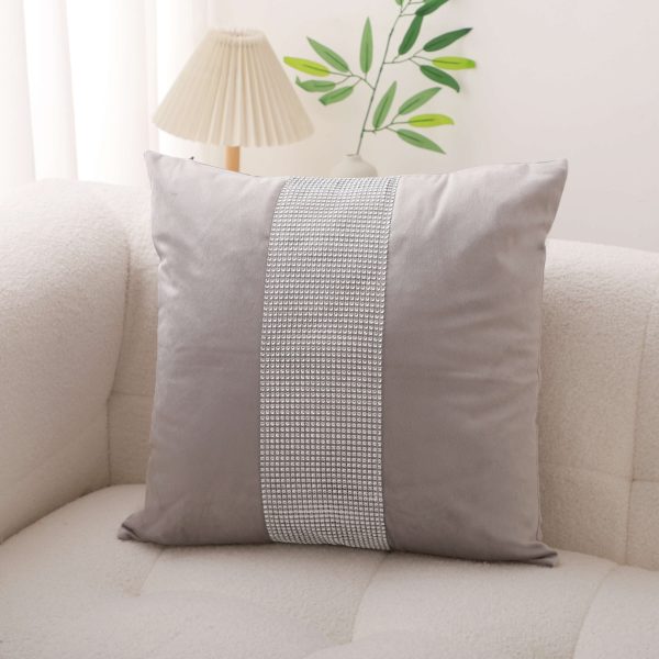 Diamond Stripe Quilted Velvet Cushion Covers