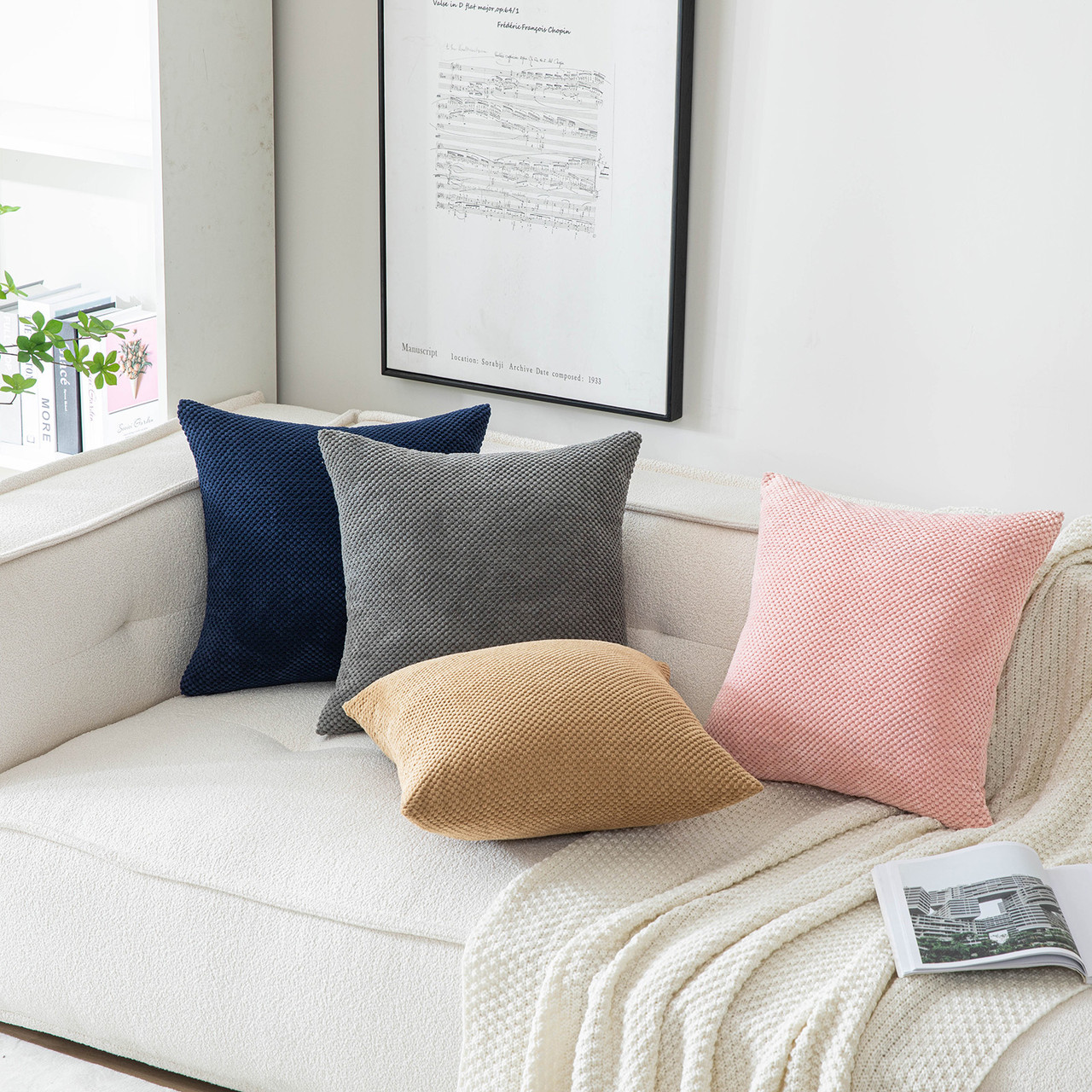 Corn Corduroy Cushion & Pine Cover Set