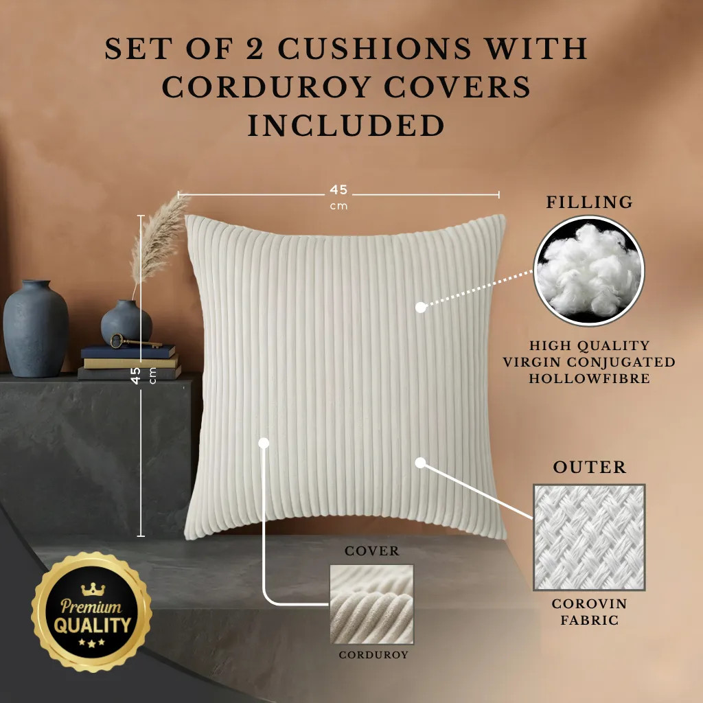 Corn Corduroy Cushion & Rib Cover Set
